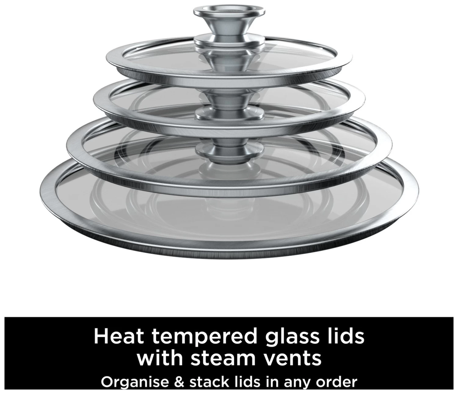 Ninja Zerostick Stackable 3 Piece Non Stick Pan Set - Image 4