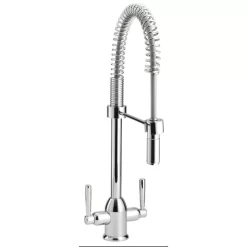 Carron Phoenix Dante Pro Pull Out Dual Lever Kitchen Tap - Chrome - 115.0191.084
