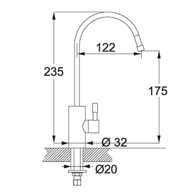 Franke Filterflow Mini Swivel Spout Kitchen Mixer Tap - Chrome - 120.0615.441 - Image 2