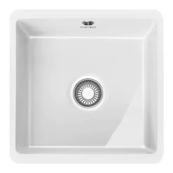 Franke Kubus 1 Bowl Undermount Ceramic Kitchen Sink KBK 110-40 - White - 126.0438.430