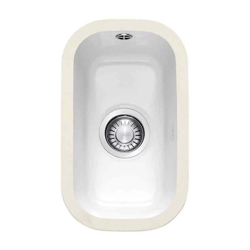 Franke By V&B 0.5 Bowl Undermount Ceramic Kitchen Sink VBK 110-21 - White - 126.0381.816