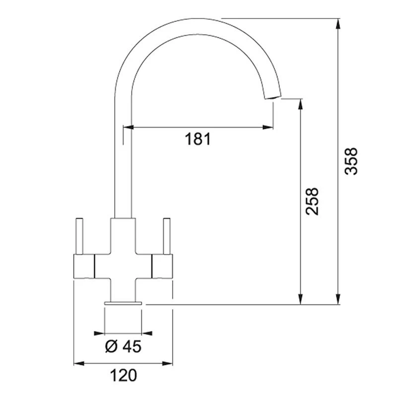 Franke Hestia J-Spout Kitchen Mixer Tap - Chrome - 115.0567.654 - Image 2
