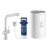 Grohe Red II Duo L Spout Tap & M Size Boiler Super Steel 30341DC1