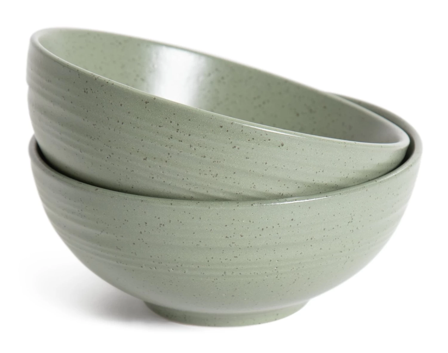 Habitat Textured Ripple 12 Piece Stoneware Dinner Set - Sage - Image 6