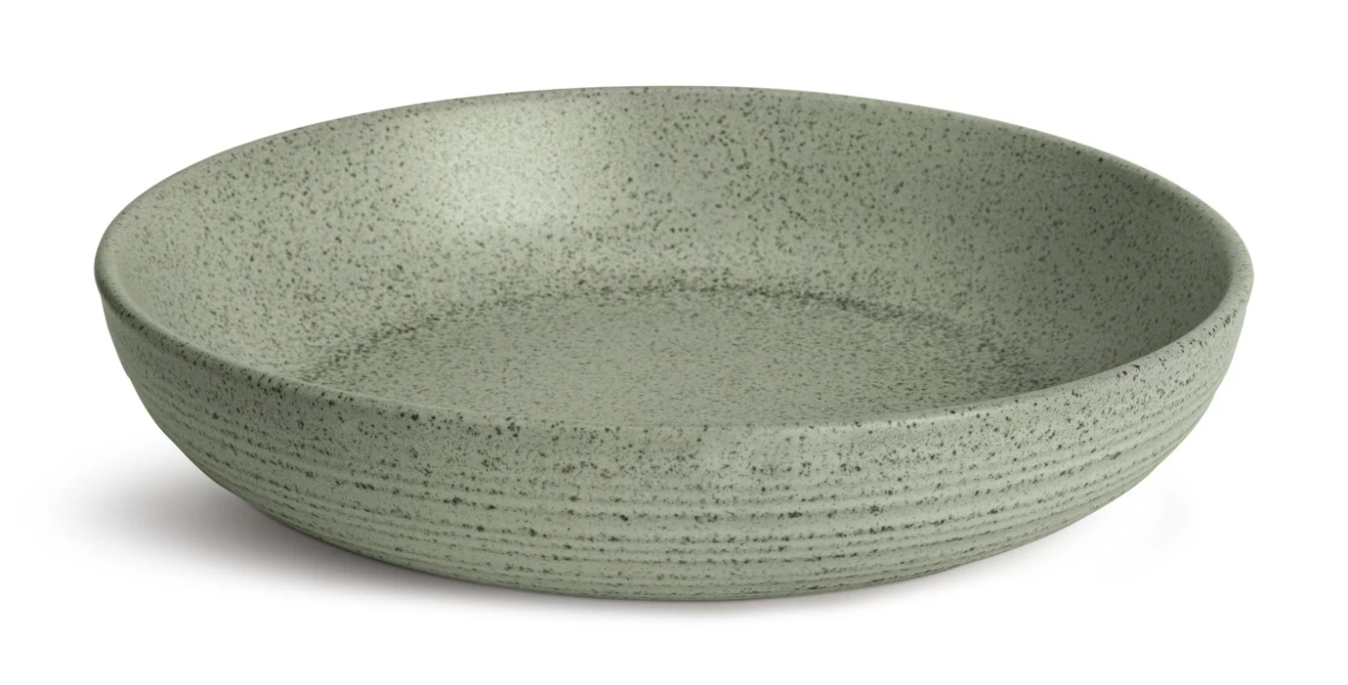 Habitat Textured Ripple 4 Piece Stoneware Pasta Bowls - Sage - Image 5