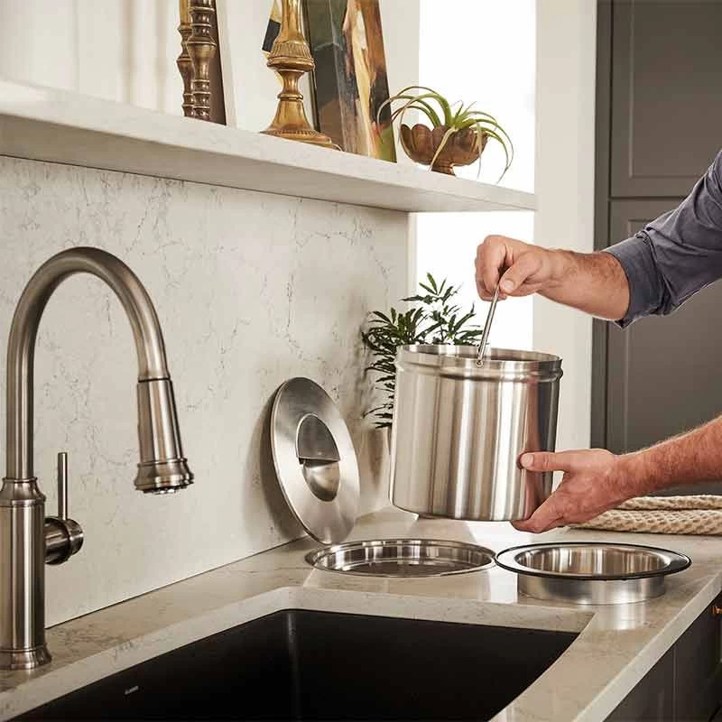 Blanco SOLON-IF Waste Sorter System For 300mm Base Cabinet - Brushed Stainless Steel - 512471 - Image 4