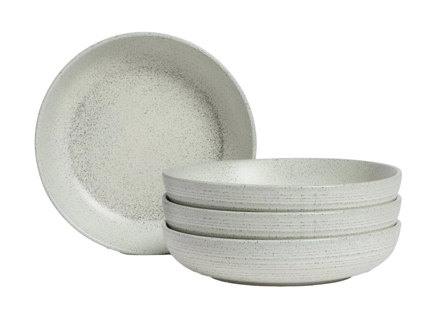 Habitat Textured Ripple 4 Piece Chalk Pasta Bowls - Natural