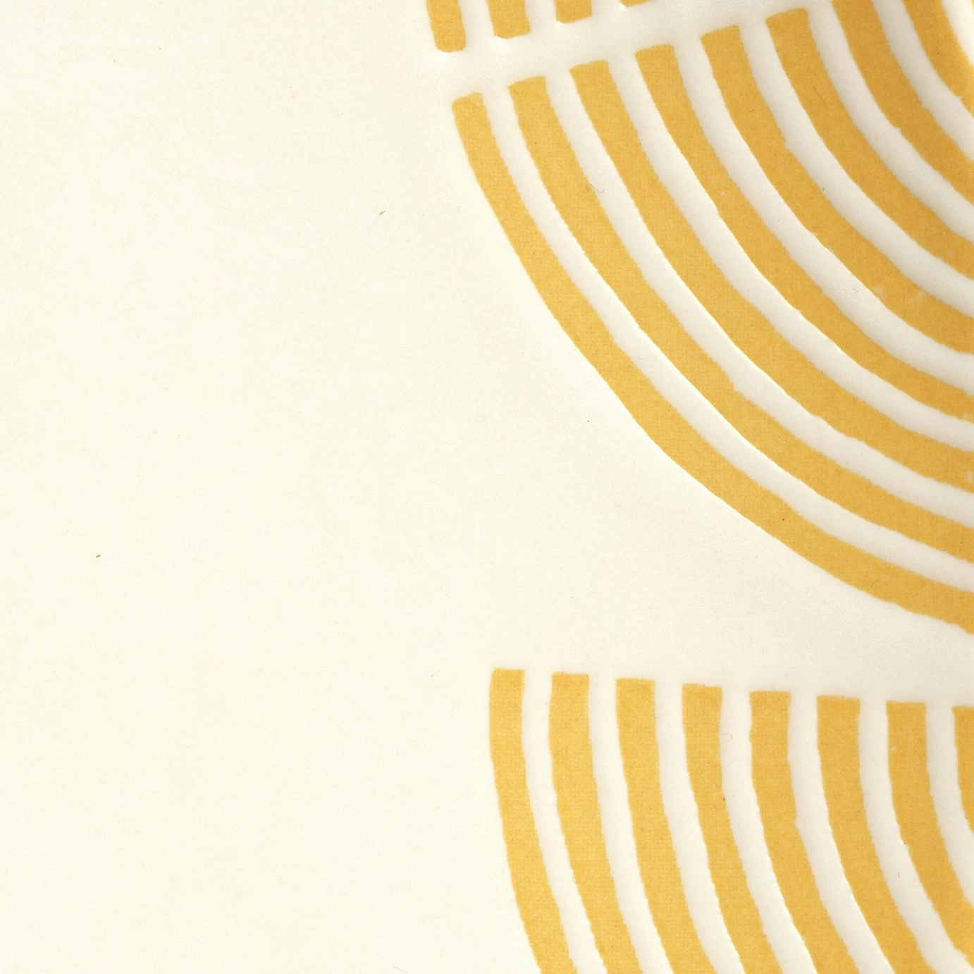 Habitat Block Print 12 Piece Stoneware Dinner Set - Yellow - Image 3