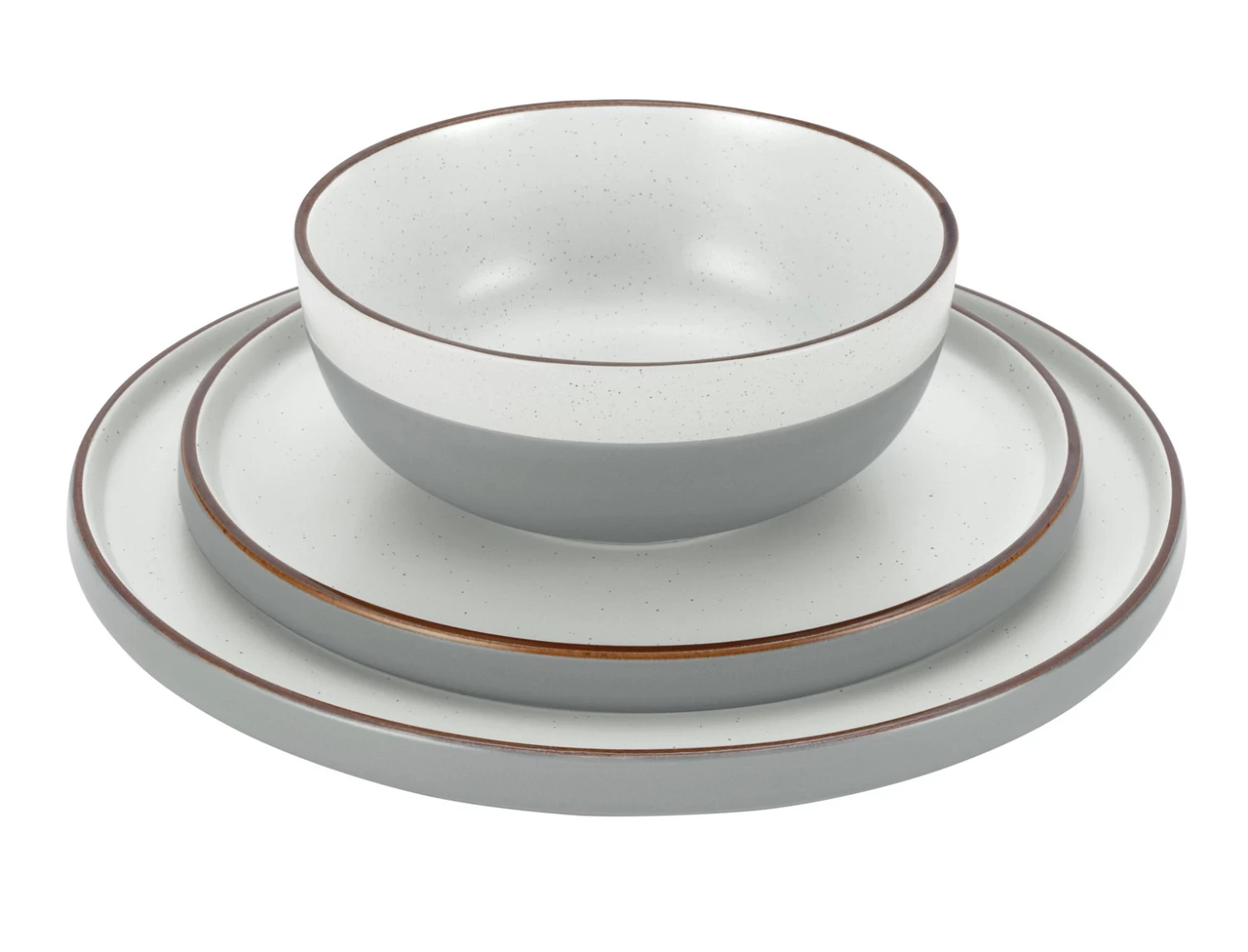 Habitat Loft Living Speckle 12 Piece Dinner Set - Grey - Image 3