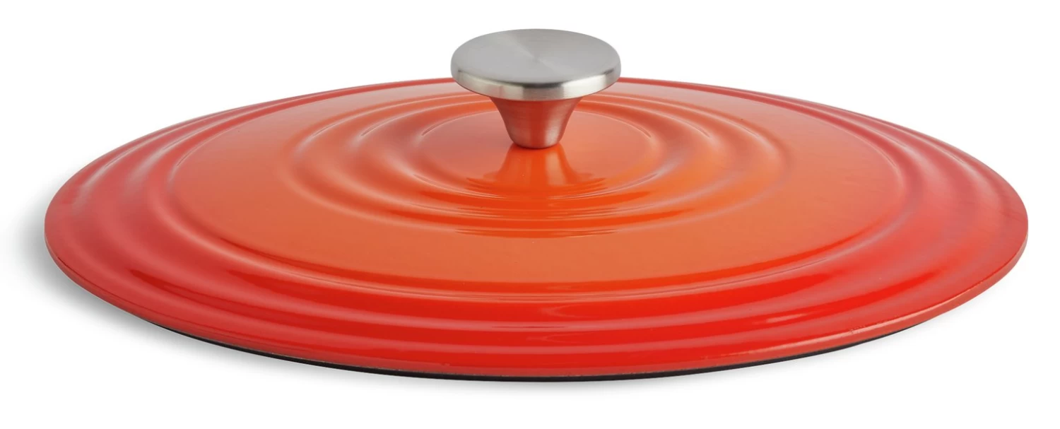 Habitat 4.7 Litre Cast Iron Oval Casserole Dish - Orange - Image 4