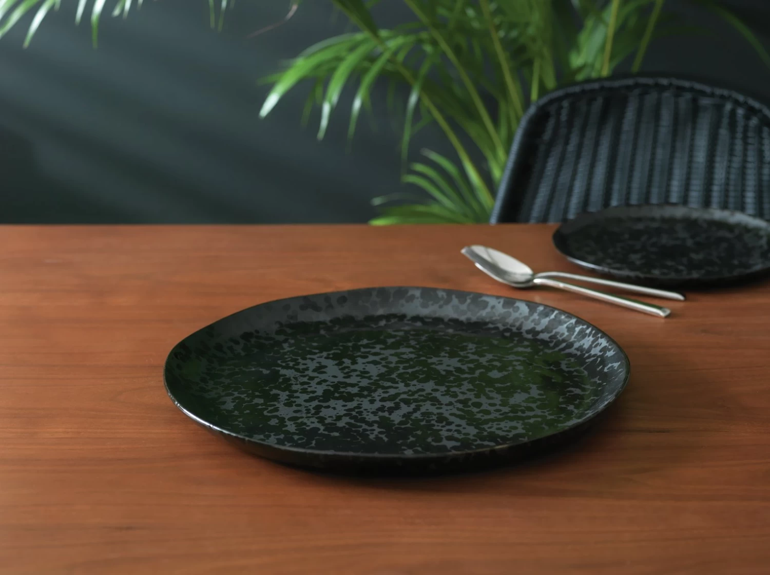 Habitat Preto Stoneware Serving Platter - Black - Image 5