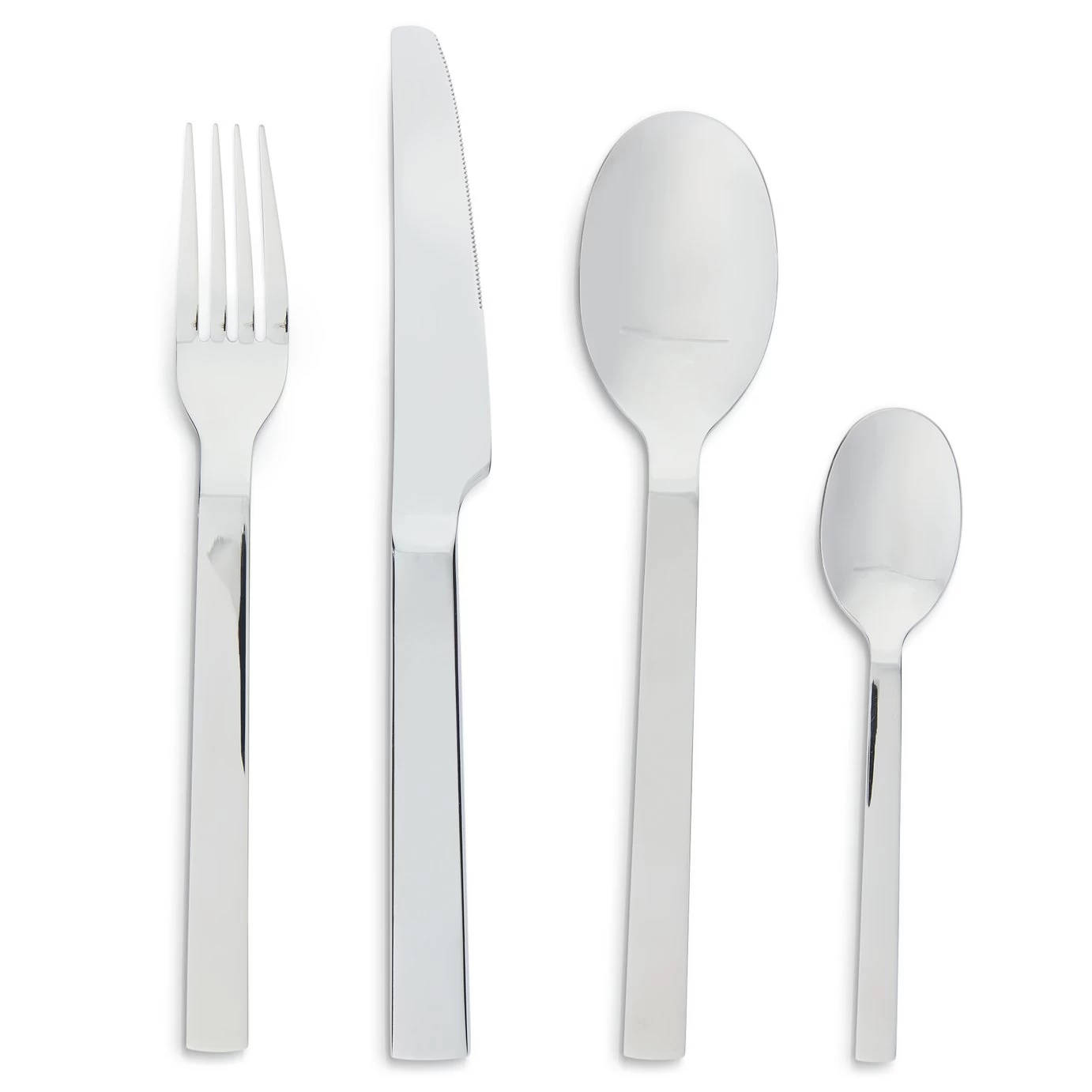 Habitat Addison 16 Piece Stainless Steel Cutlery Set Mirror