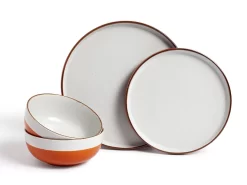 Habitat 12 Piece Stoneware Dinner Set - Rust Speckle