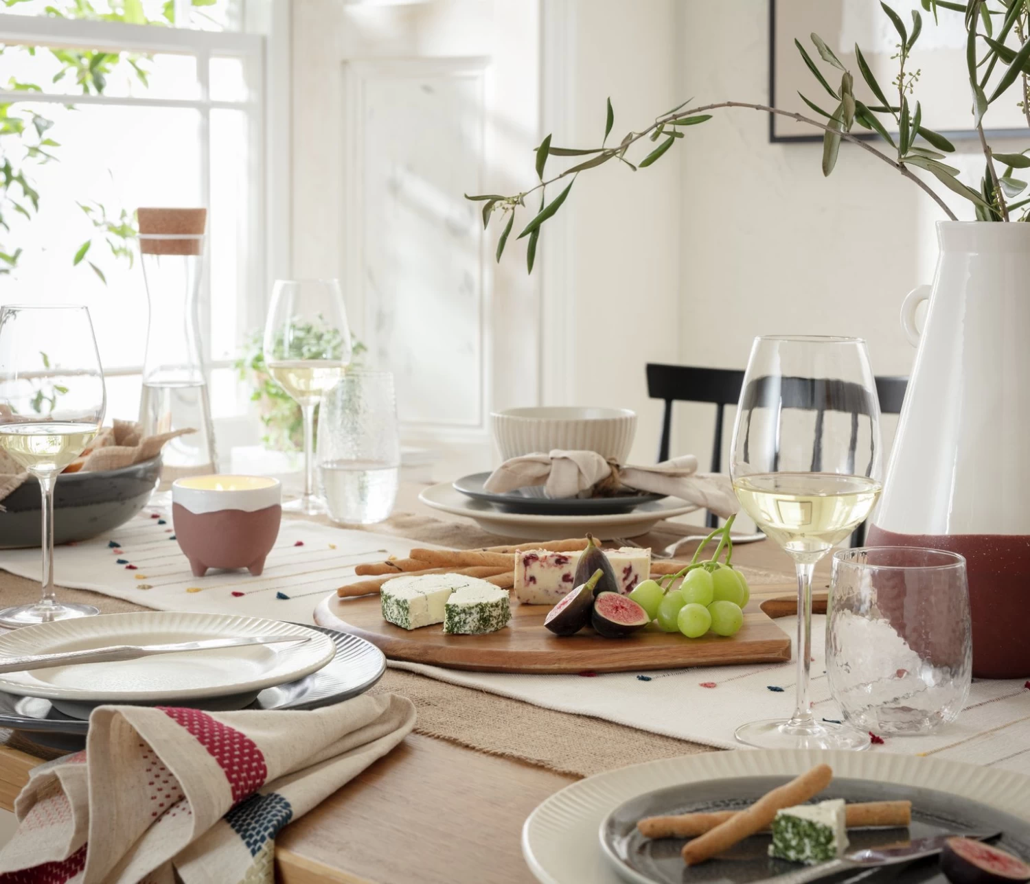 Habitat 12 Piece Stoneware Felicity Dinner Set - Blue - Image 9