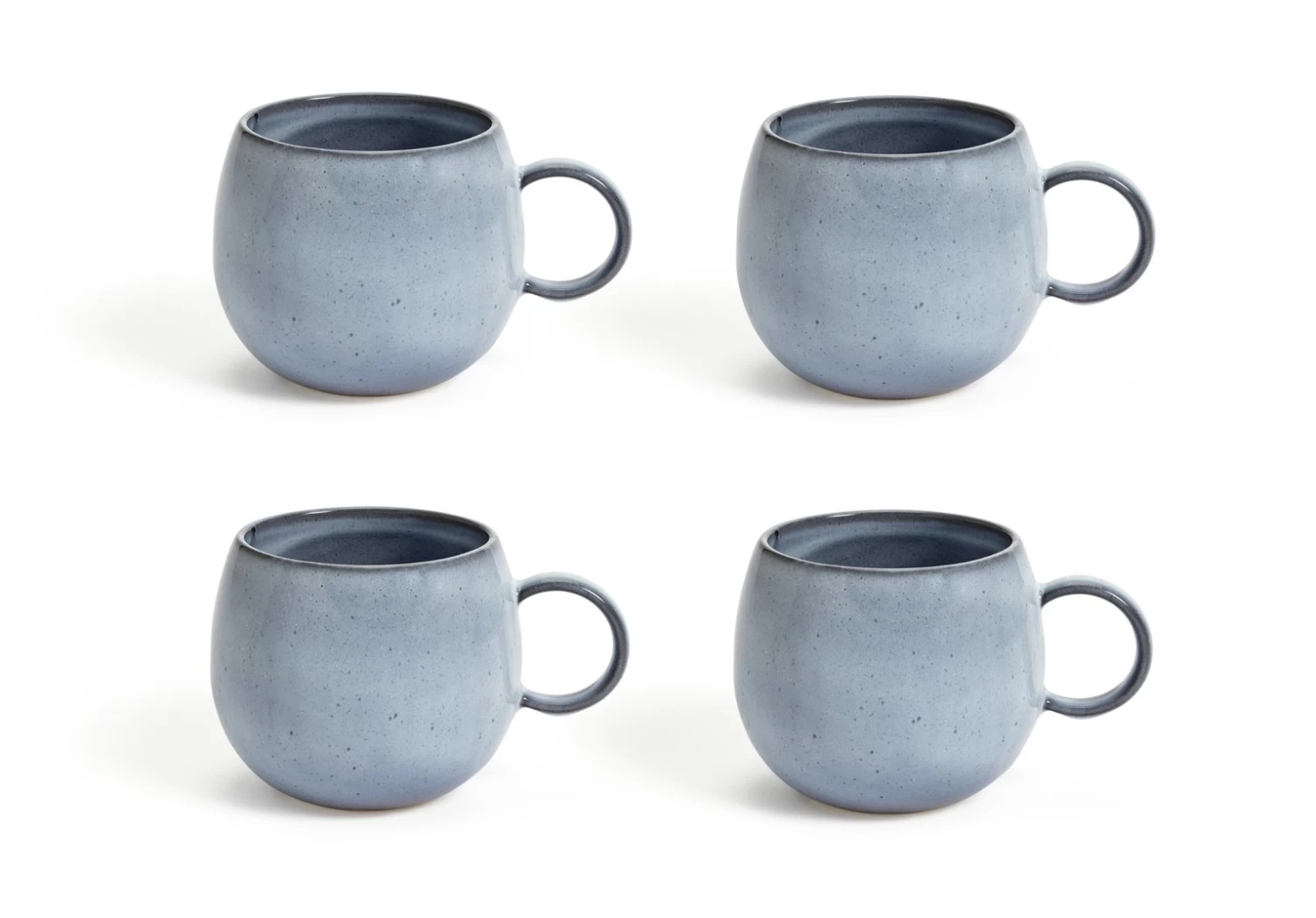 Habitat Evora Set Of 4 Stoneware Mugs - Blue