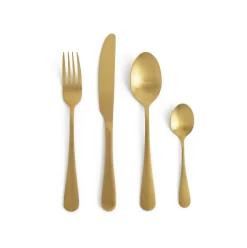 Habitat 16 Piece Gold Stainless Steel Cutlery Set