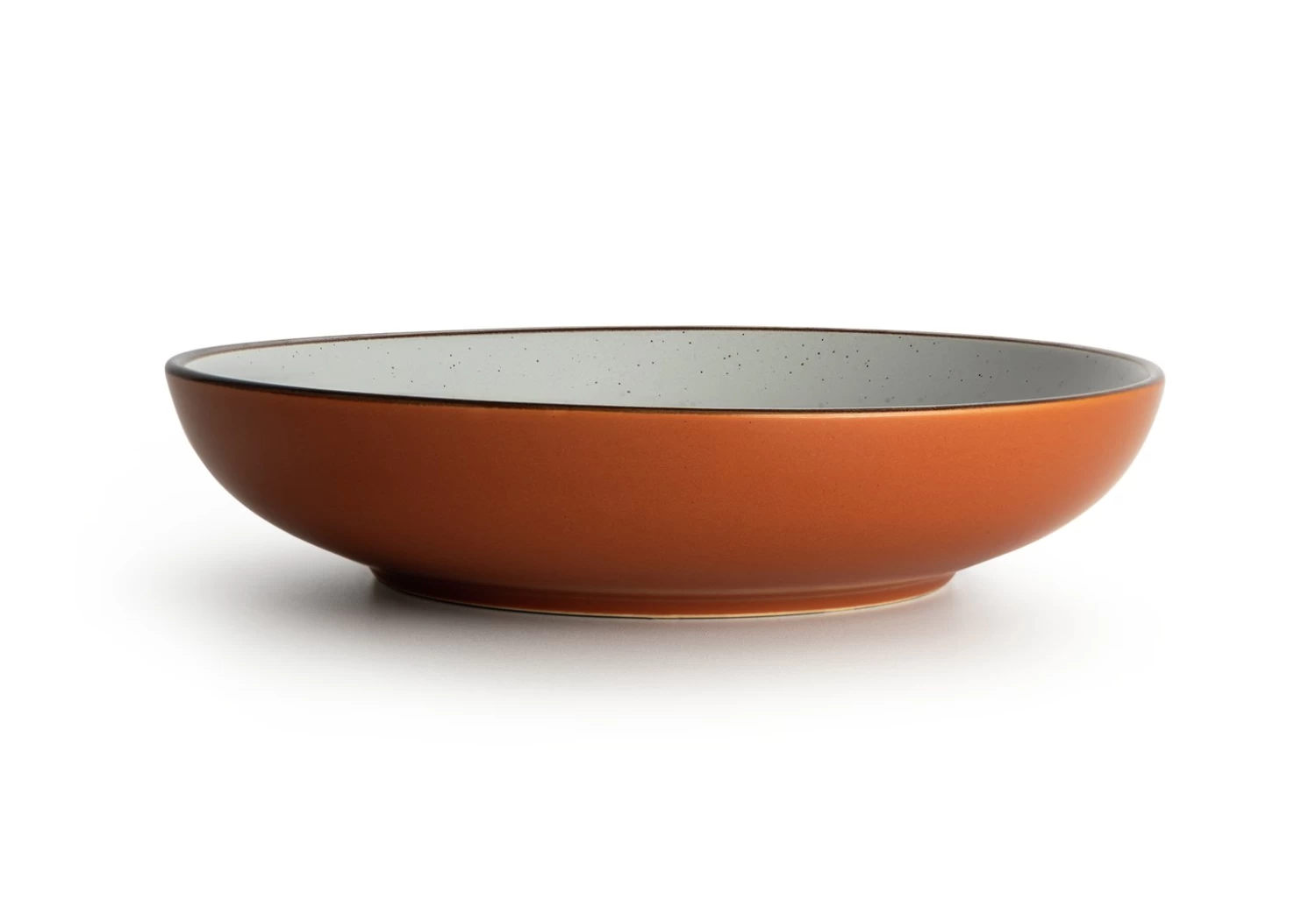 Habitat Speckle 4 Piece Stoneware Pasta Bowl - Rust - Image 4