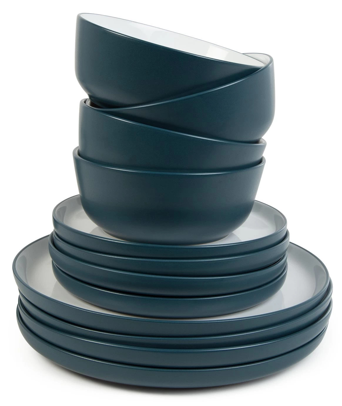 Habitat Two Tone 16 Piece Stoneware Dinner Set - Image 3