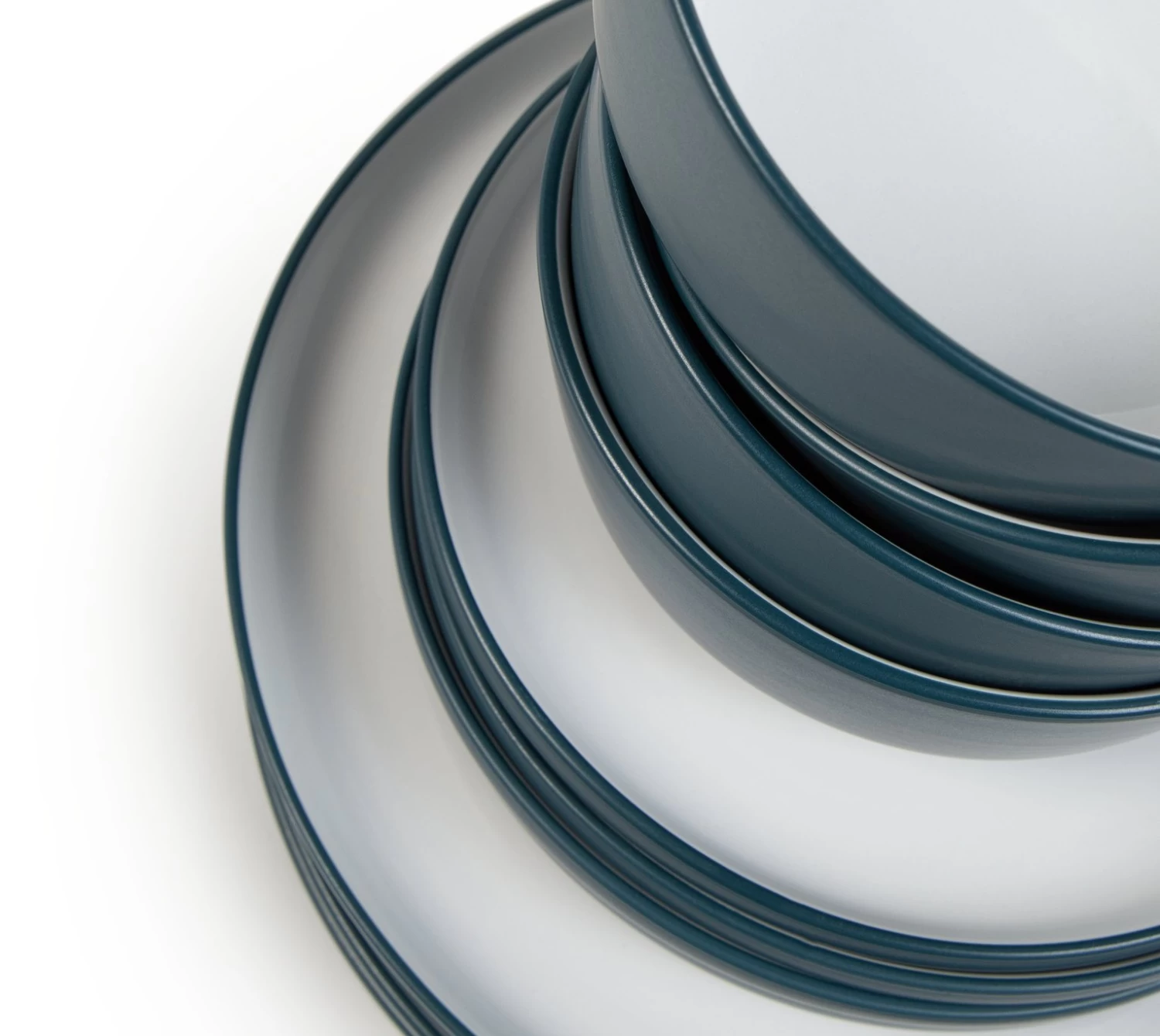 Habitat Two Tone 16 Piece Stoneware Dinner Set - Image 6