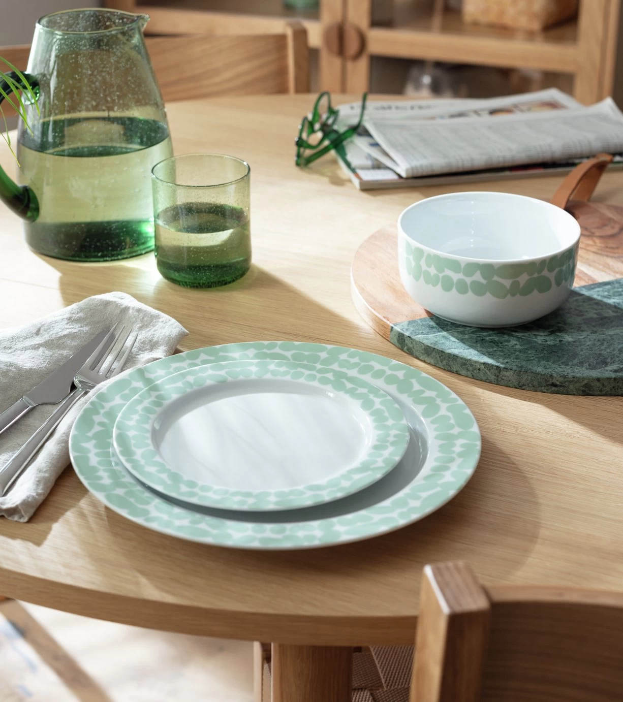 Habitat Scandi Decal 12 Piece Porcelain Dinner Set - Image 2