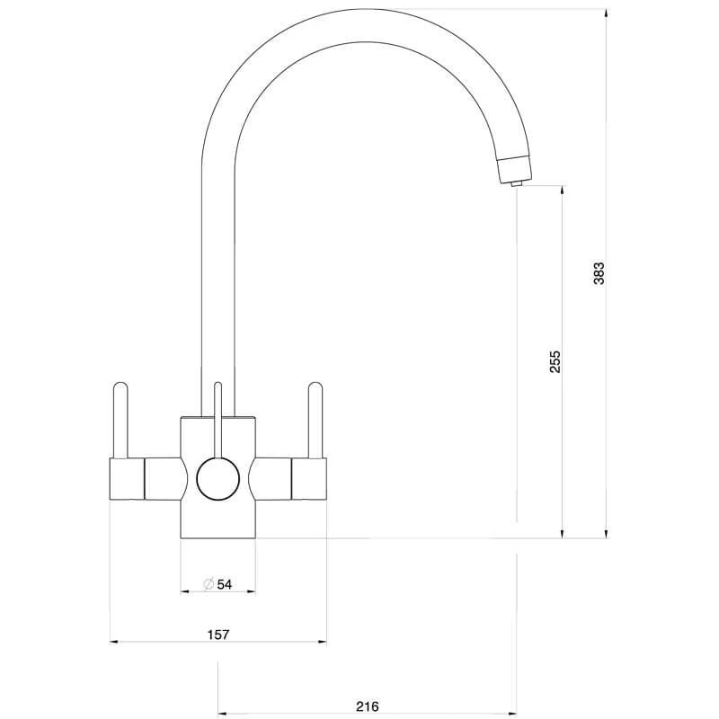 Franke Atessa 3-in-1 Filter Kitchen Tap - Chrome - 120.0486.825 - Image 2