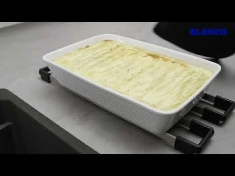 Blanco ETAGON 700-U Silgranit 1 Bowl Undermount Kitchen Sink With Manual InFino Waste - Volcano Grey - 527261 - Image 7