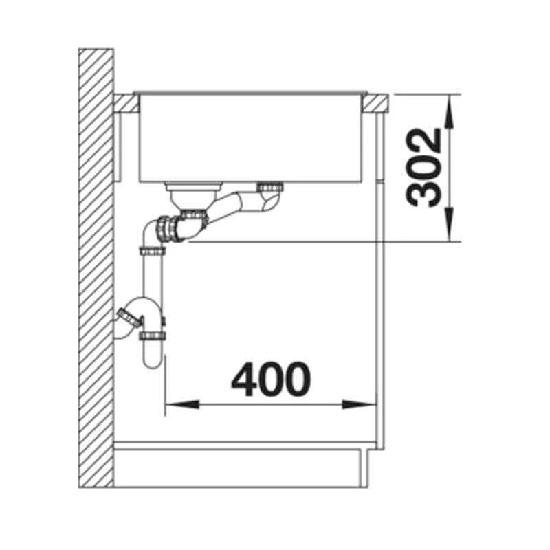 Blanco AXIA III 6 S 1.5 Bowl Inset Silgranit Kitchen Sink With Remote Control InFino Drain System - Anthracite - 523472 - Image 3