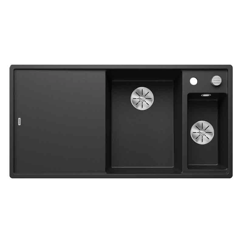 Blanco AXIA III 6 S 1.5 Bowl Inset Silgranit Kitchen Sink With Remote Control InFino Drain System - Anthracite - 523472