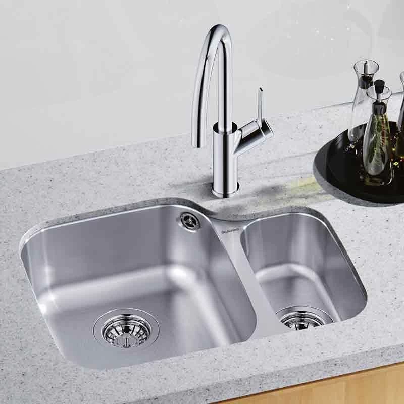 Blanco SUPREME 533-U 1.5 Bowl Stainless Steel Sink (Main Bowl Left) - BL450767 - Image 2