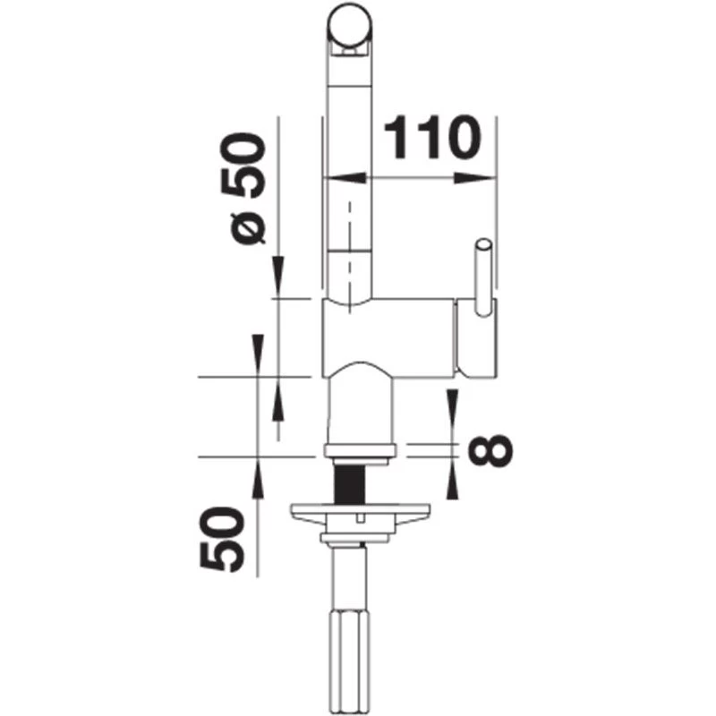 Blanco LINUS-S Silgranit Look Kitchen Mixer Tap With Pull-Out Spray - Soft White - 526959 - Image 3