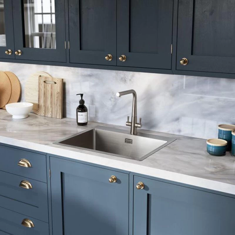 Rangemaster Cosmo 1 Bowl Stainless Steel Inset Kitchen Sink - Polished - CSM60/ - Image 3