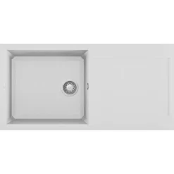 Reginox EASY 480 Elleci Single Bowl Granite Kitchen Sink - White - EASY 480 W