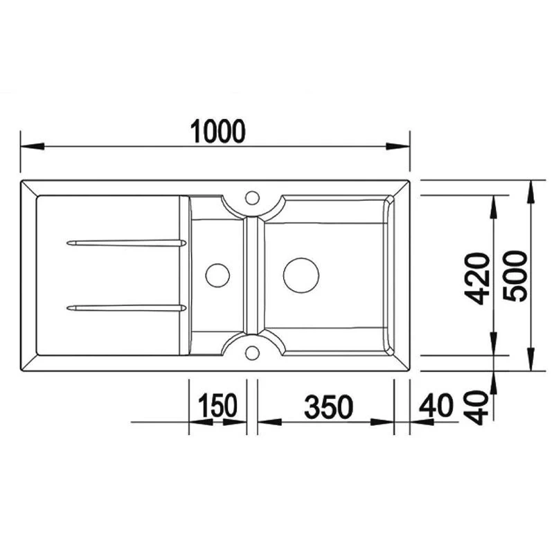 Thomas Denby Harmony MB 1.5 Bowl Reversible Ceramic Kitchen Sink & Drainer - Basalt - HAR1020BA - Image 2