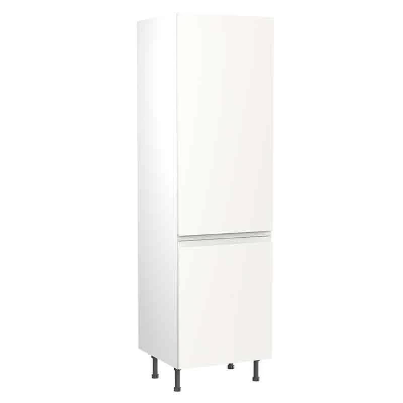 Kitchen Kit J-Pull 600mm Tall Larder Cabinet - Super Gloss - White - Flatpacked - FKKJ0034