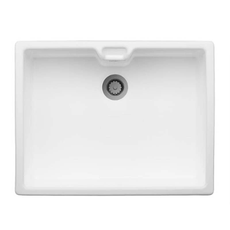 Thomas Denby Norfolk 1 Bowl Ceramic Traditional Sink - White - TNO600 - Image 2