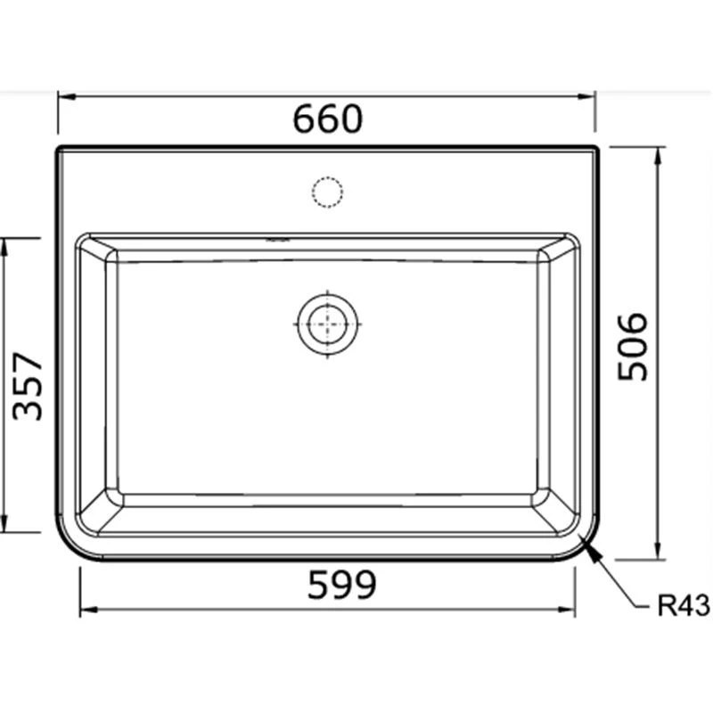 Thomas Denby Ceramic Utility Sink Large - White - UT600 - Image 2