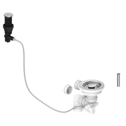 Thomas Denby Presto Automatic Waste Kit (Harmony XW) - Stainless Steel - WP12SS